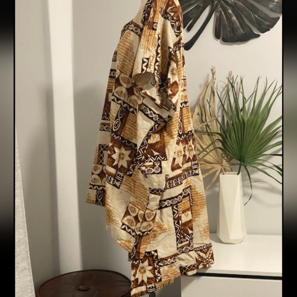 Vintage Tapa Print Oversized Caftan Top - Picture 2 of 5